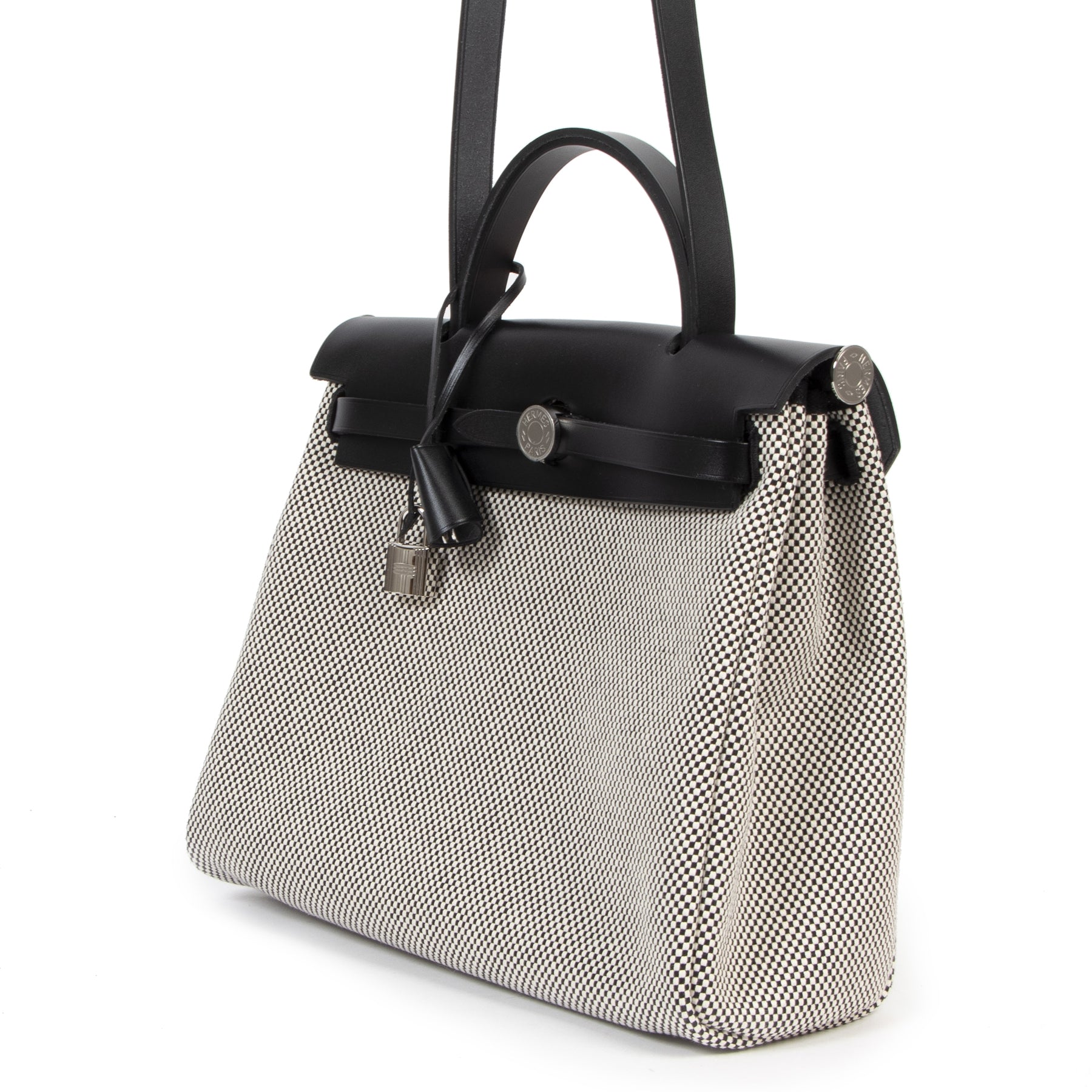 Hermès Herbag Zip 31 Retourne Ecru / Noir for the best price
