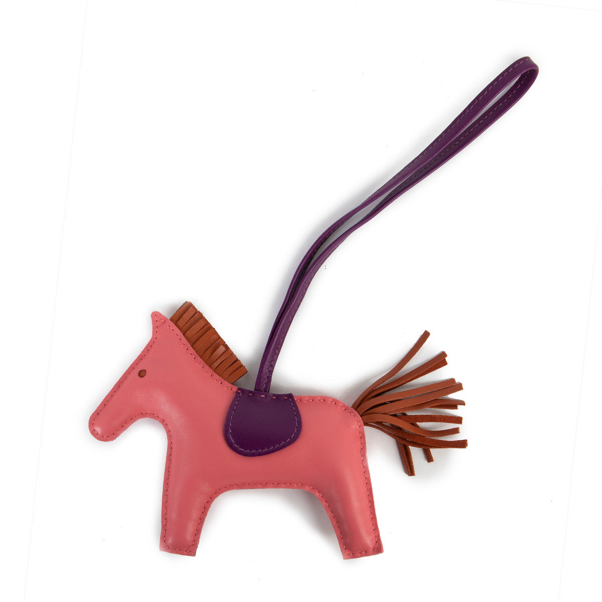 Hermès Rodeo MM Rose Azalee/Malta Blue/Cornelian Bag Charm