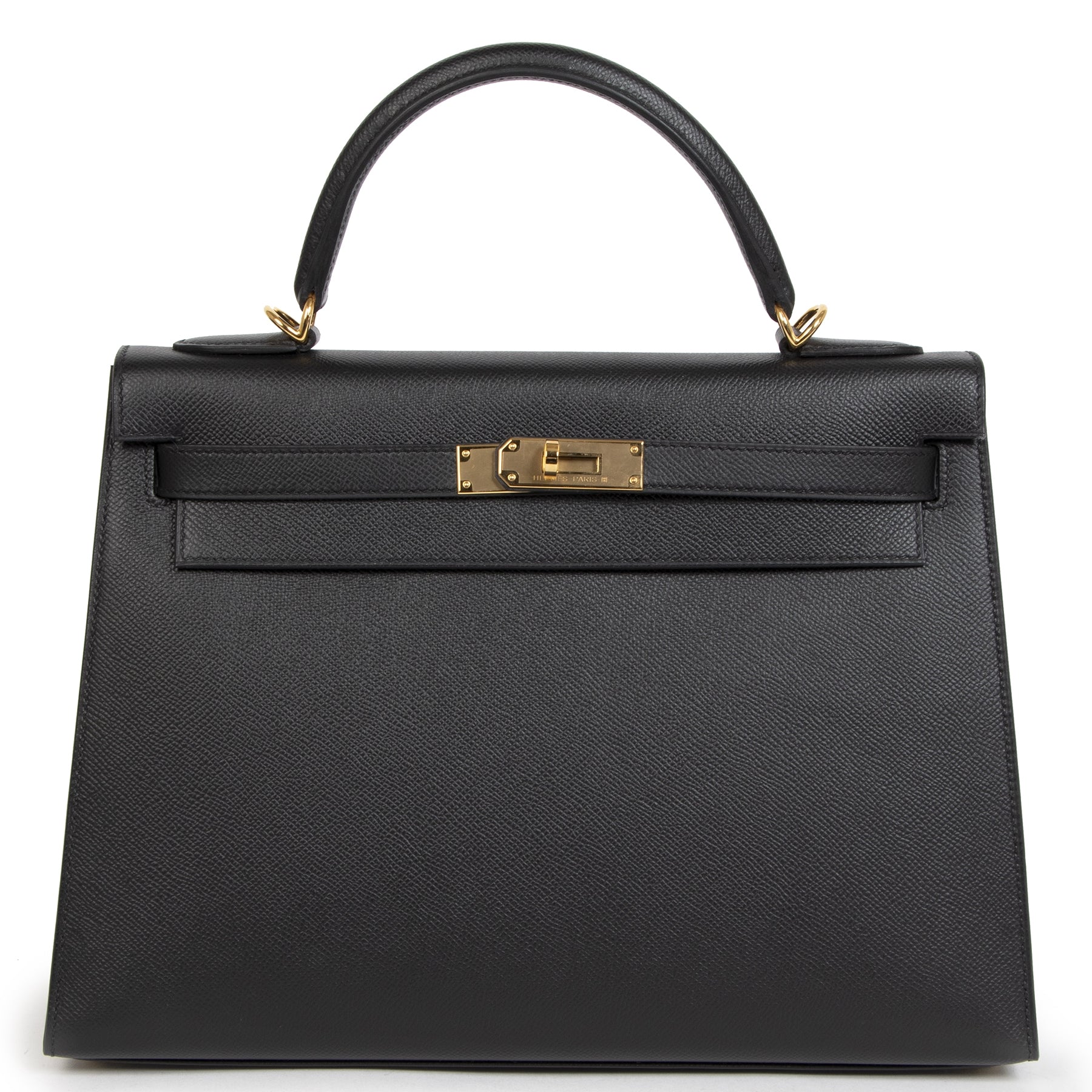 100% authentieke Hermès Kelly 32 Black Epsom GHW aan de beste prijs bij Labellov tweedehands luxe