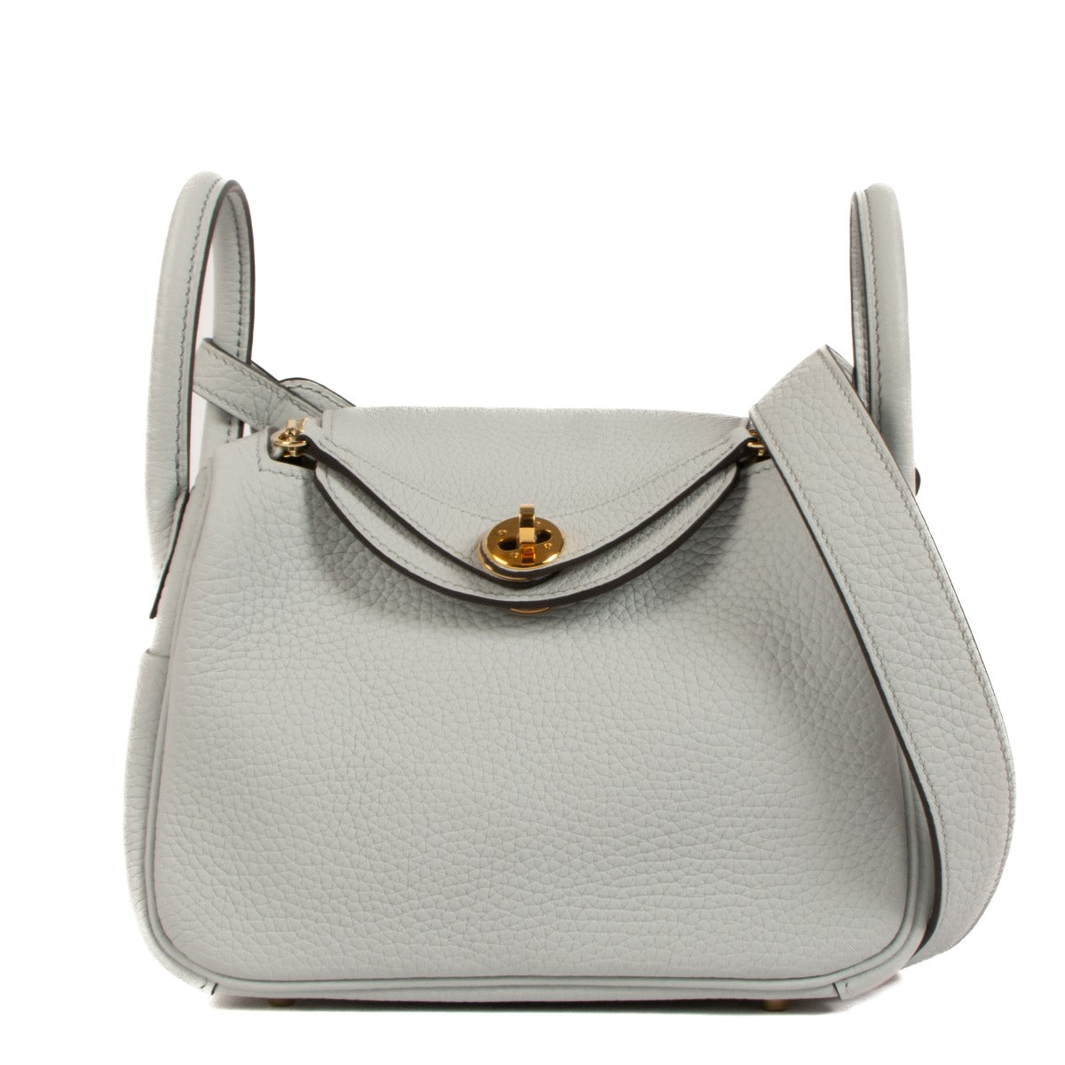 Hermès Lindy Mini Bleu Pale Taurillon Clemence