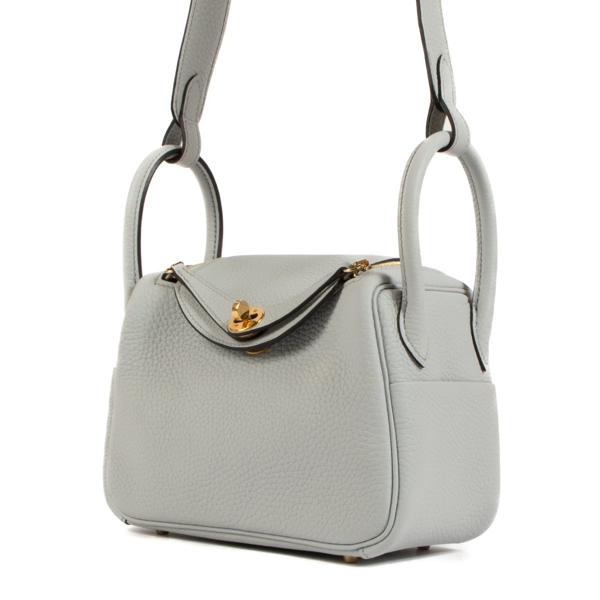 Hermès Lindy Mini Bleu Pale Taurillon Clemence