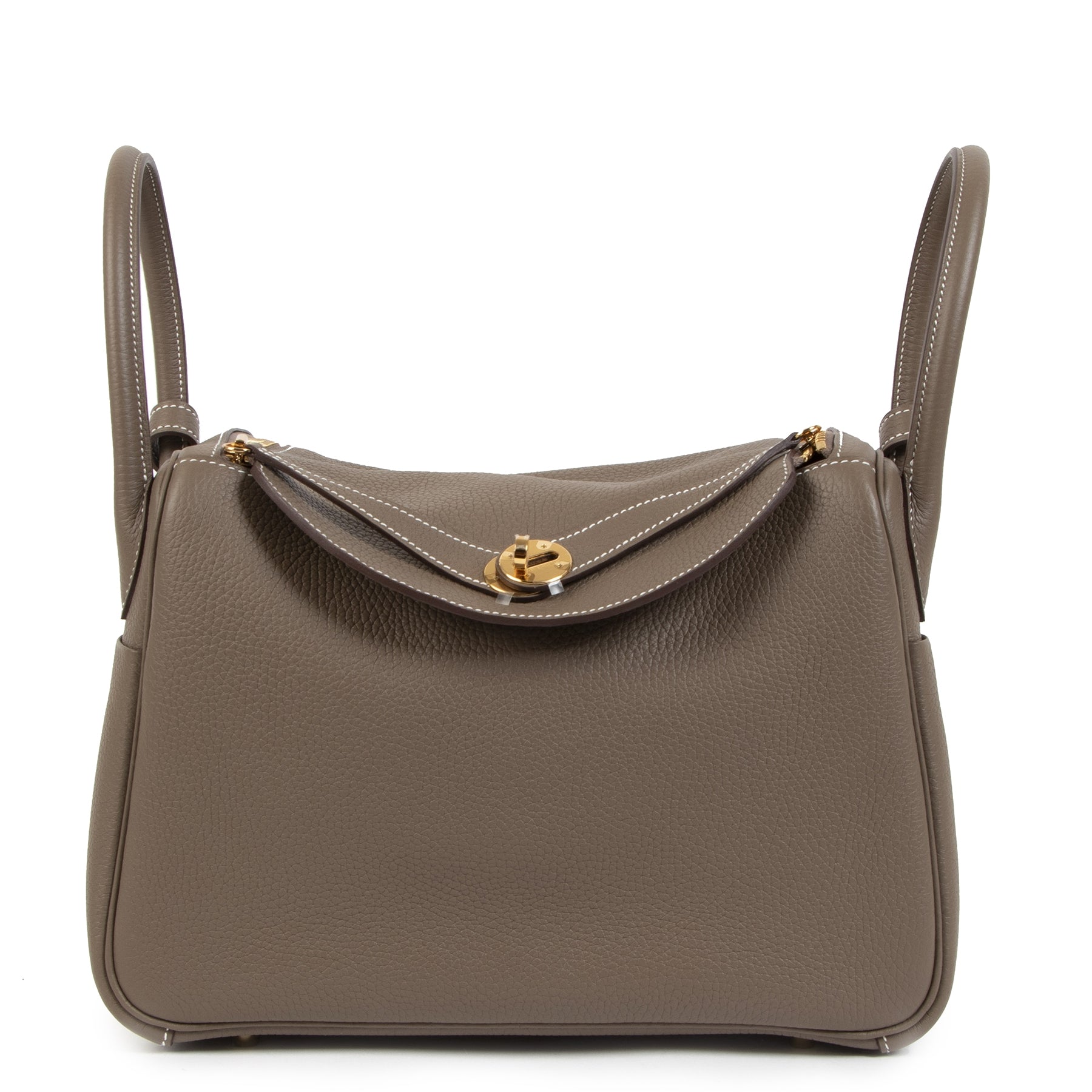 Hermès Lindy 30 Etoupe GHW for the best price at Labellov secondhand luxury