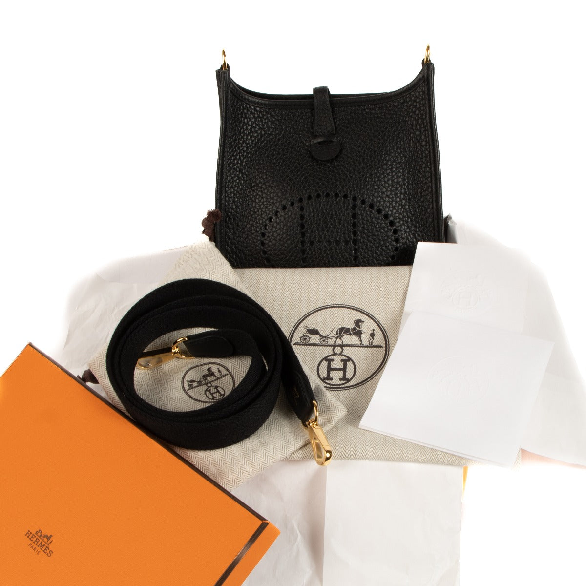 Hermès Evelyne 16 Black Taurillon Clemence