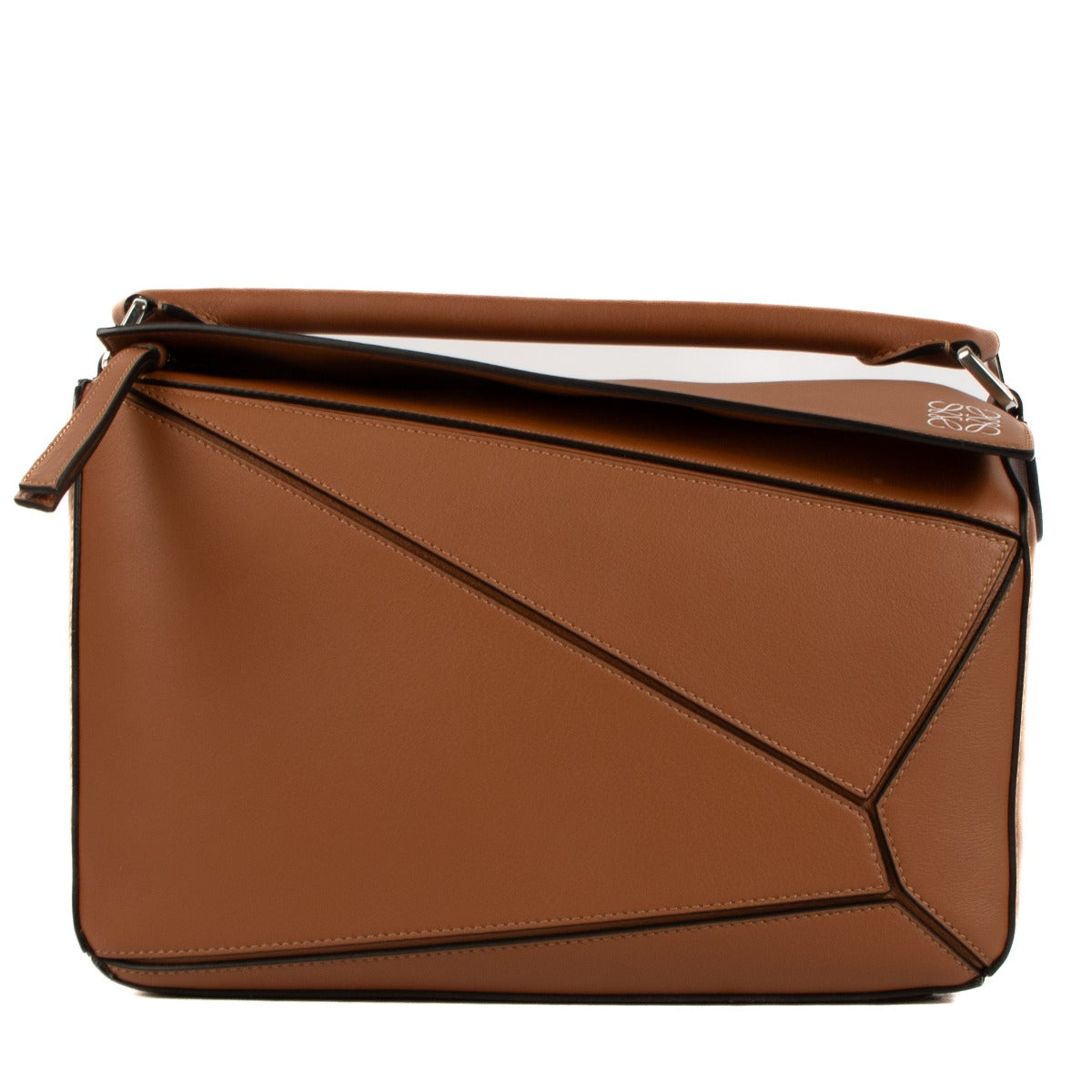 Loewe Tan Satin Calfskin Puzzle Bag