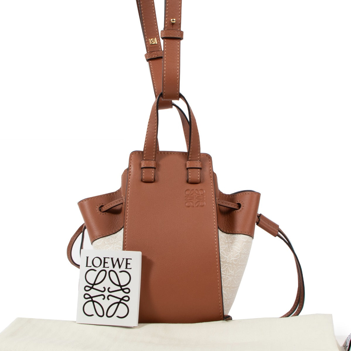 Loewe Mini Hammock Drawstring Anagram Jacquard Bag