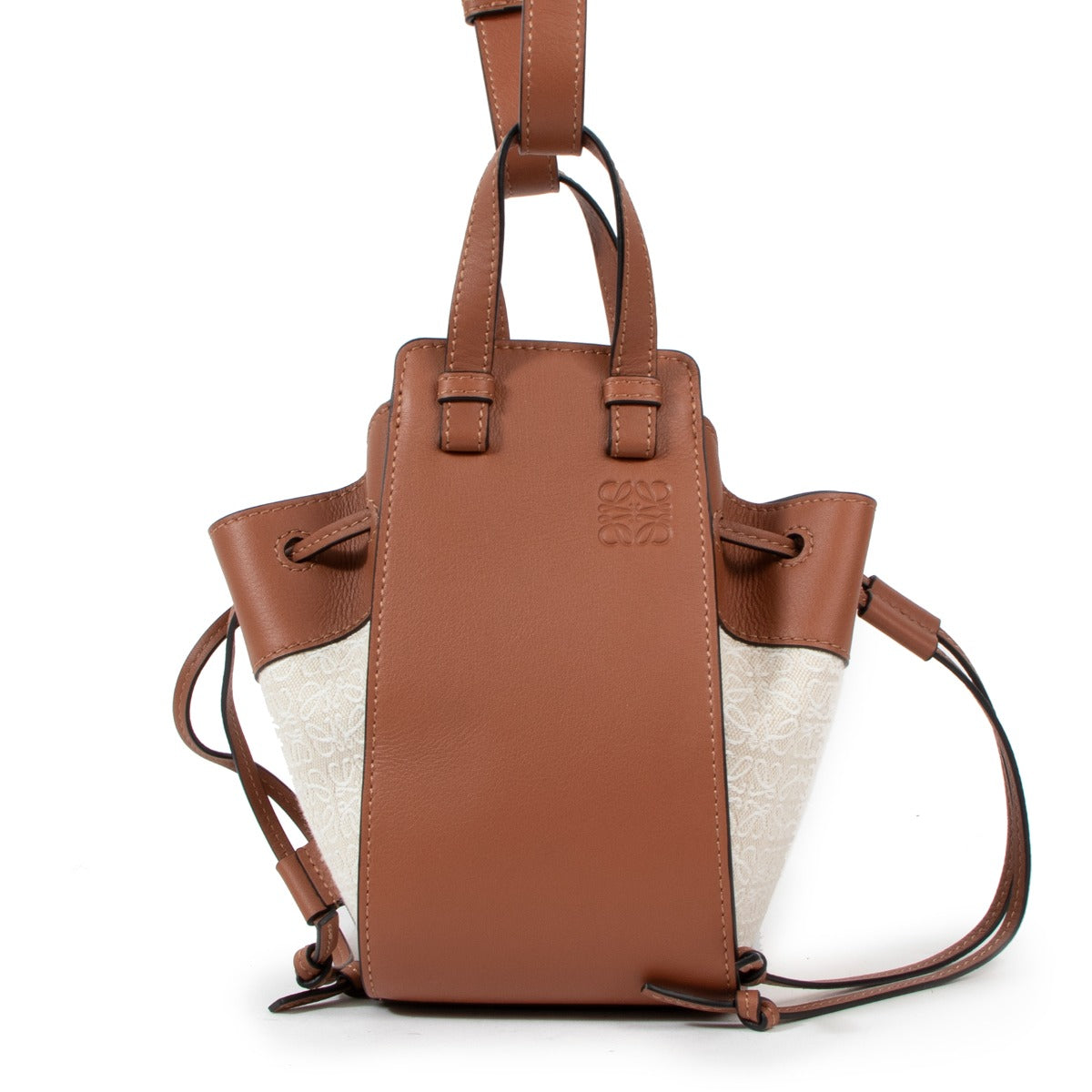 Loewe Mini Hammock Drawstring Anagram Jacquard Bag
