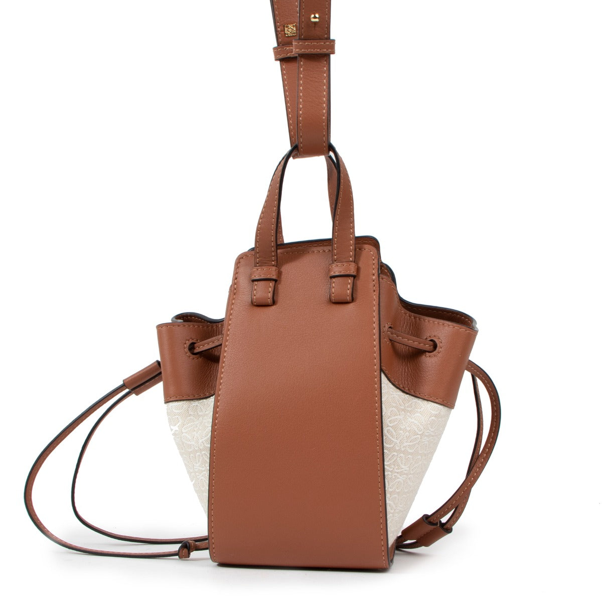 Loewe Mini Hammock Drawstring Anagram Jacquard Bag