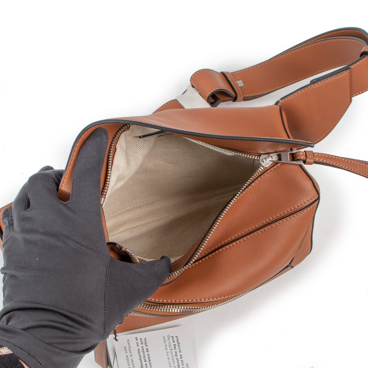 Loewe Small Puzzle Bumbag Tan Klassiek Kalfsleer