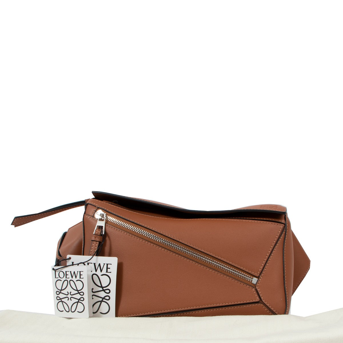 Loewe Small Puzzle Bumbag Tan Classic Calfskin