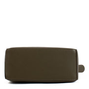 Shop safe online at Labellov in Antwerp and Knokke this 100% authentic second hand Loewe Khaki Calfskin Puzzle Edge Small Hand Bag