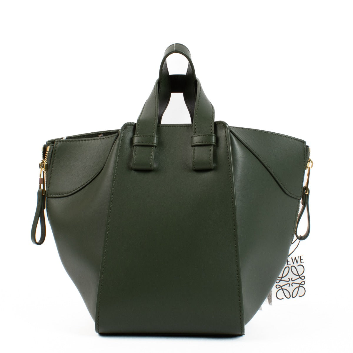 Loewe x Suna Fujita Groene Leren Compacte Hammock Tas