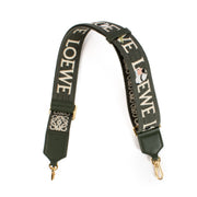 Shop safe online at Labellov in Antwerp and Knokke this 100% authentic second hand LOEWE x Suna Fujita Green Jacquard Panda Bag Strap
