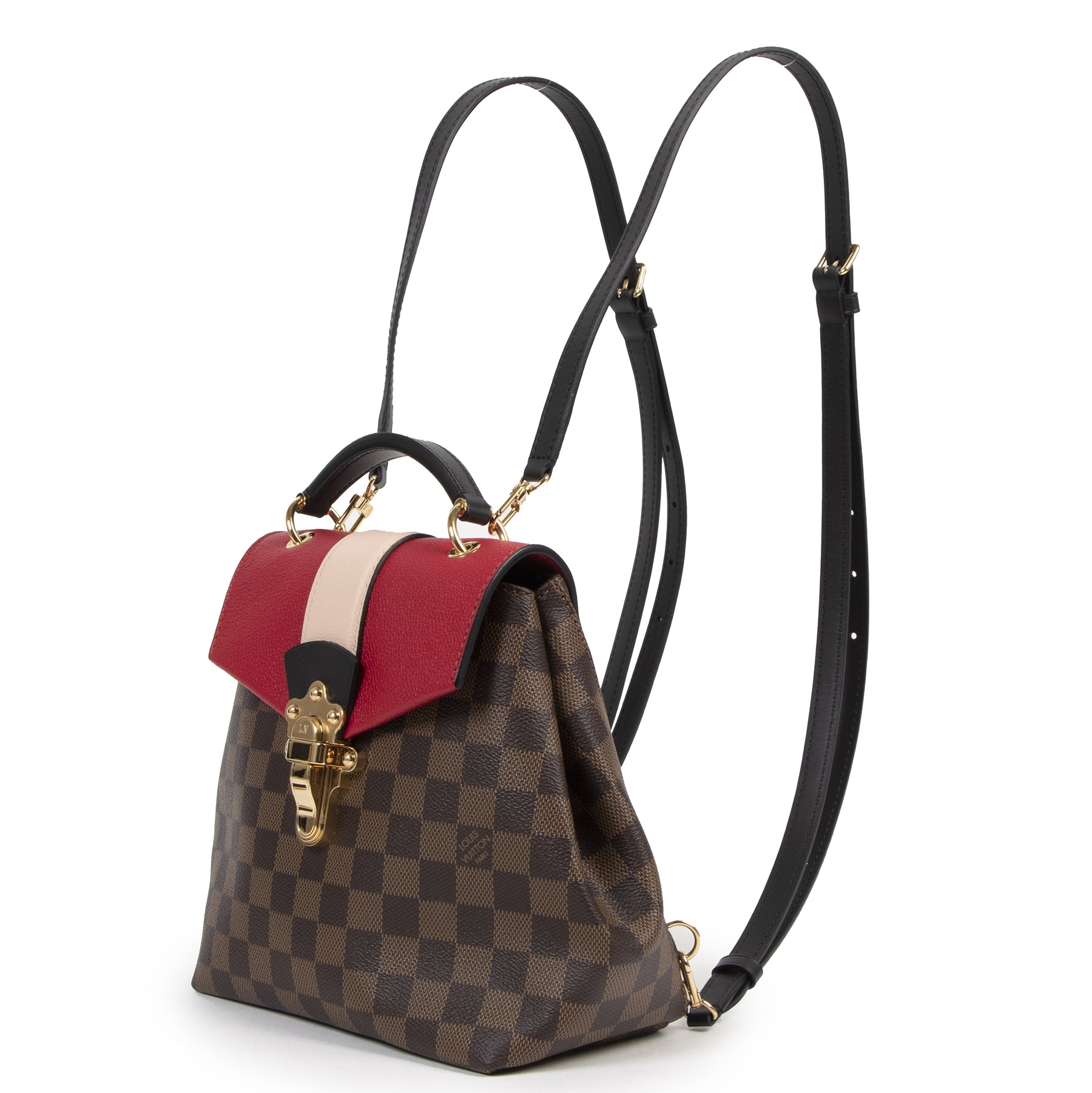 Louis Vuiton Scarlet Red Damier Clapton Backpack for the best price available