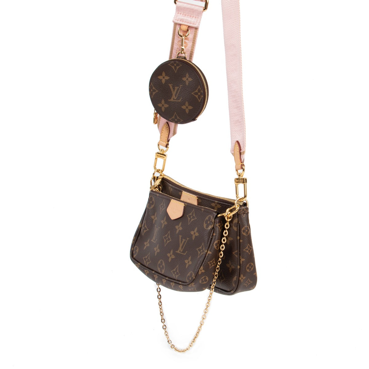 Achetez en ligne en toute sécurité le sac crossbody Monogram Multi Pochette Louis Vuitton authentique au bon prix.