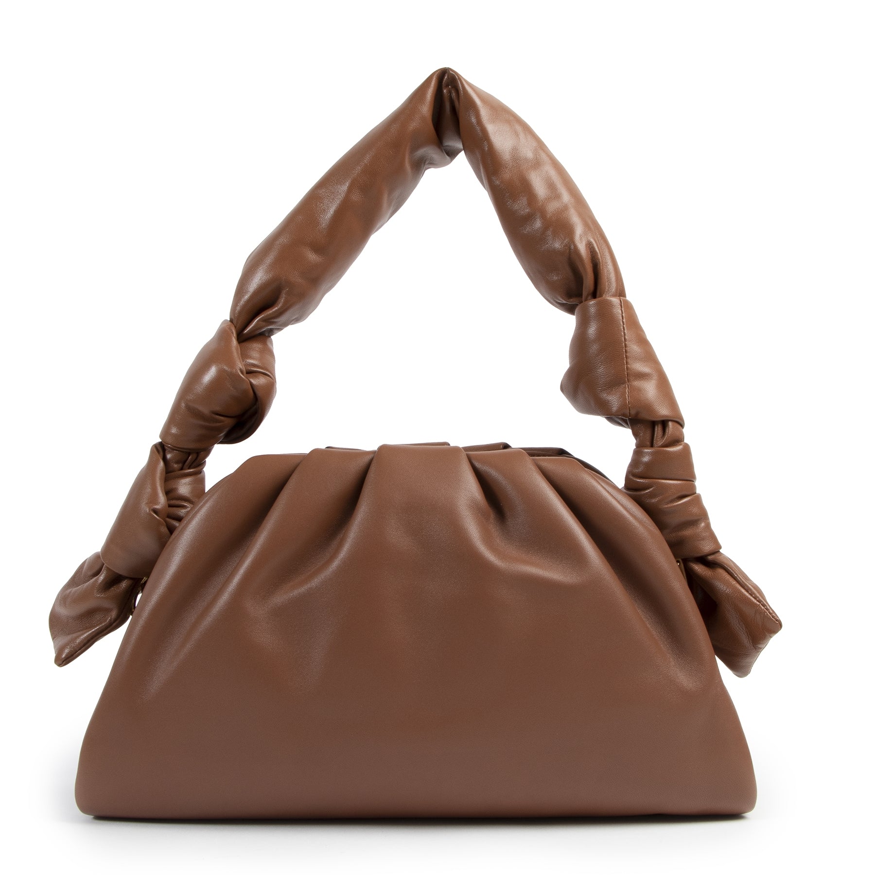 Miu Miu Cognac Soft Nappa Leather Shoulder Bag for the best price online at Labellov