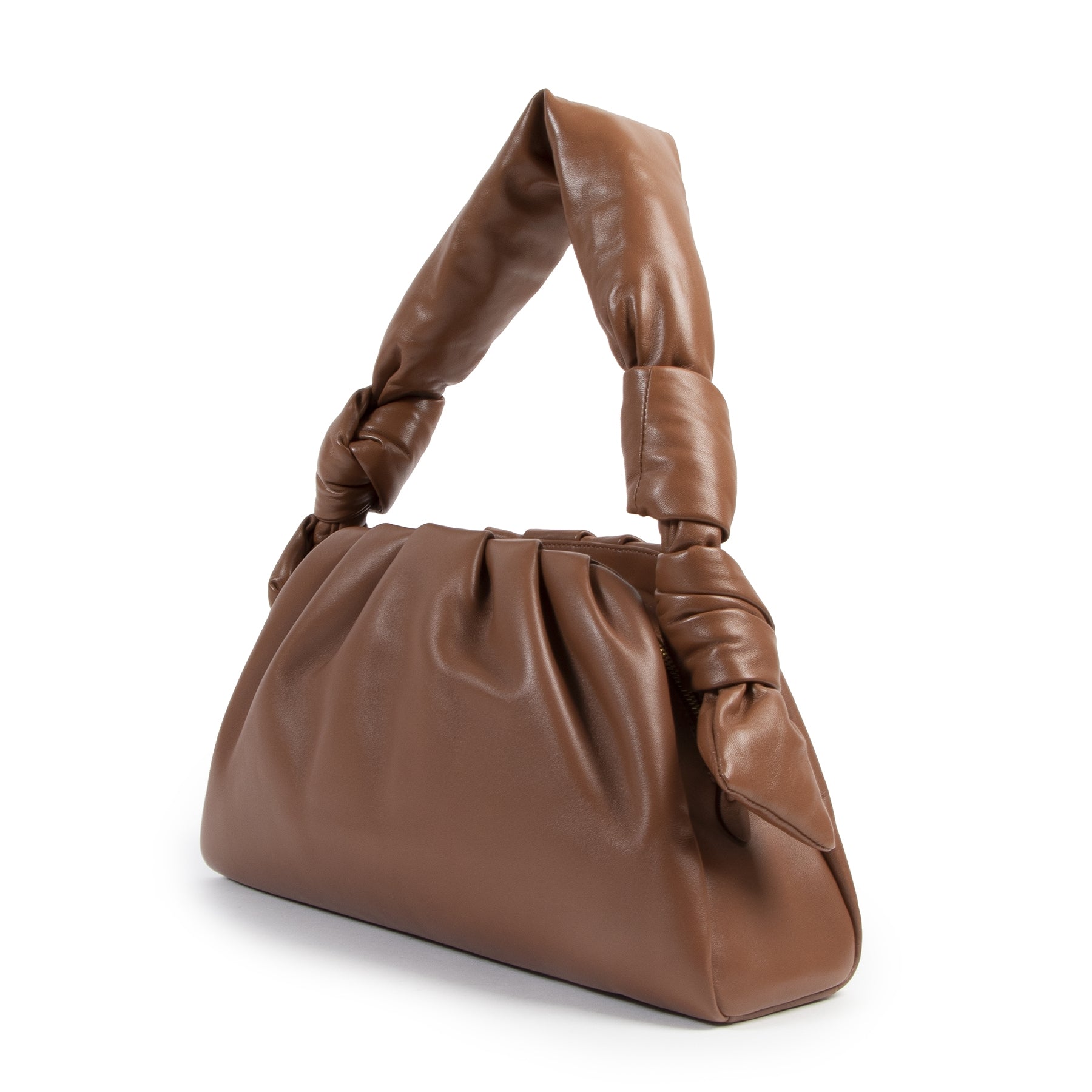 Miu Miu Cognac Soft Nappa Leather Shoulder Bag kopen en verkopen aan de beste prijs bij Labellov
