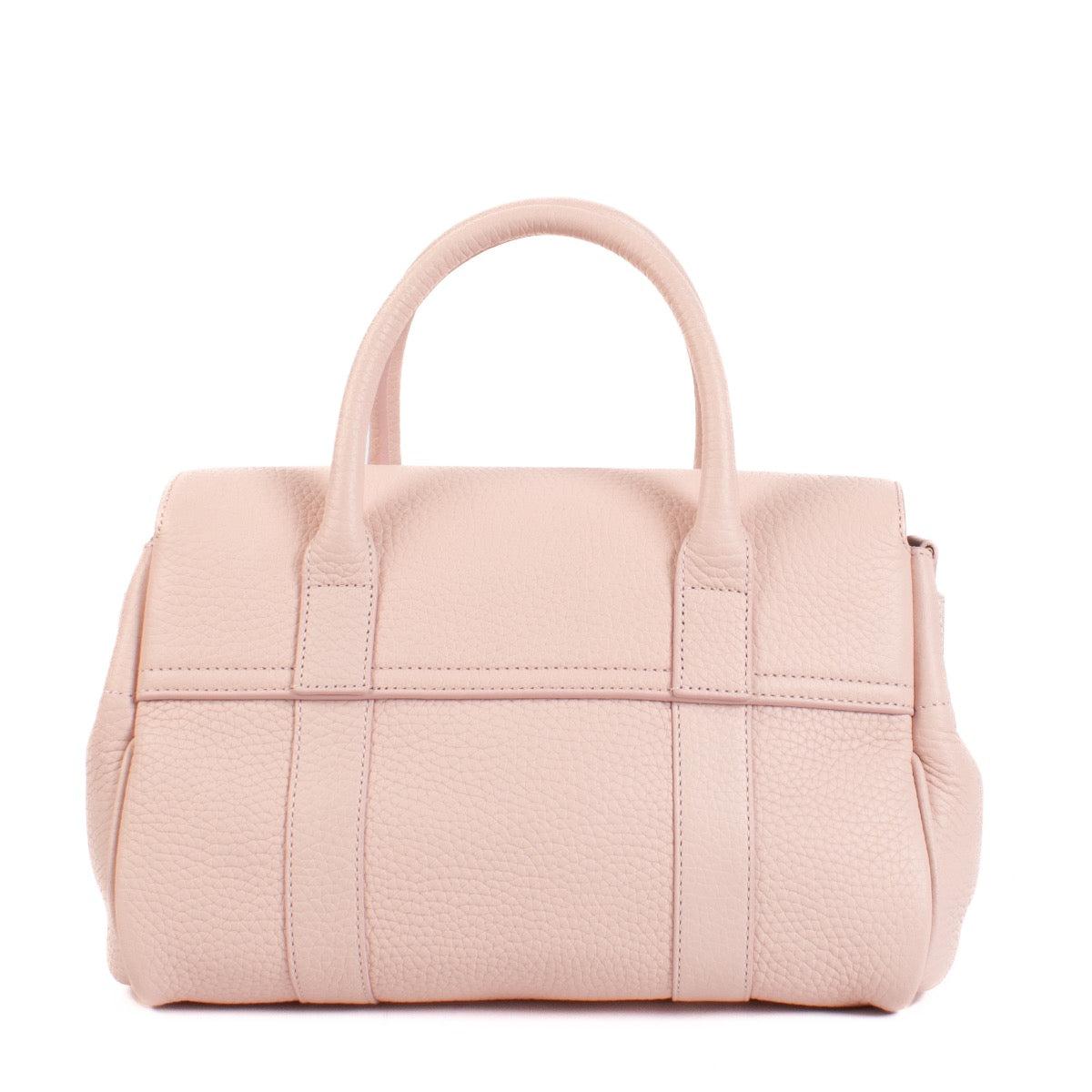 Shop safe online at Labellov in Antwerp and Knokke this 100% authentic second hand Mulberry Powder Rose Heavy Grain Bayswater Satchel Bag
