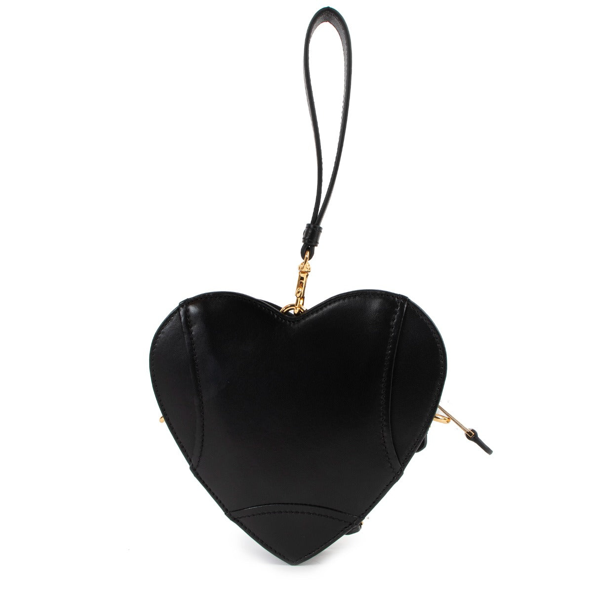 Second hand Moschino Black Heart Biker Leather Bag