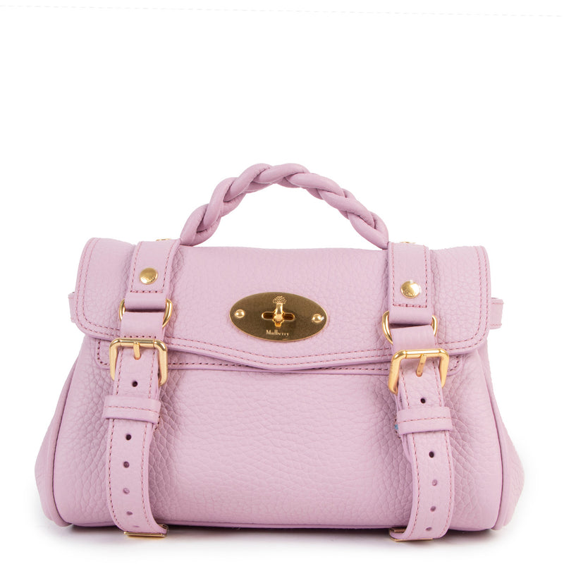 Mulberry Lilac Mini Alexa Heavy Grain Bag for the best price at Labellov secondhand luxury in Antwerp