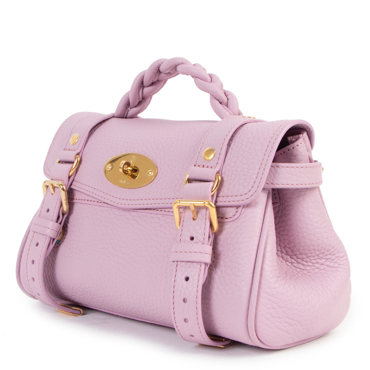 Sac Alexa Mini Mulberry Lilas Cuir Grainé Lourd