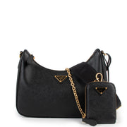 Prada Re-Edition 2005 Black Saffiano Leather Crossbody Bag for the best price at Labellov secondhand luxury in Antwerp