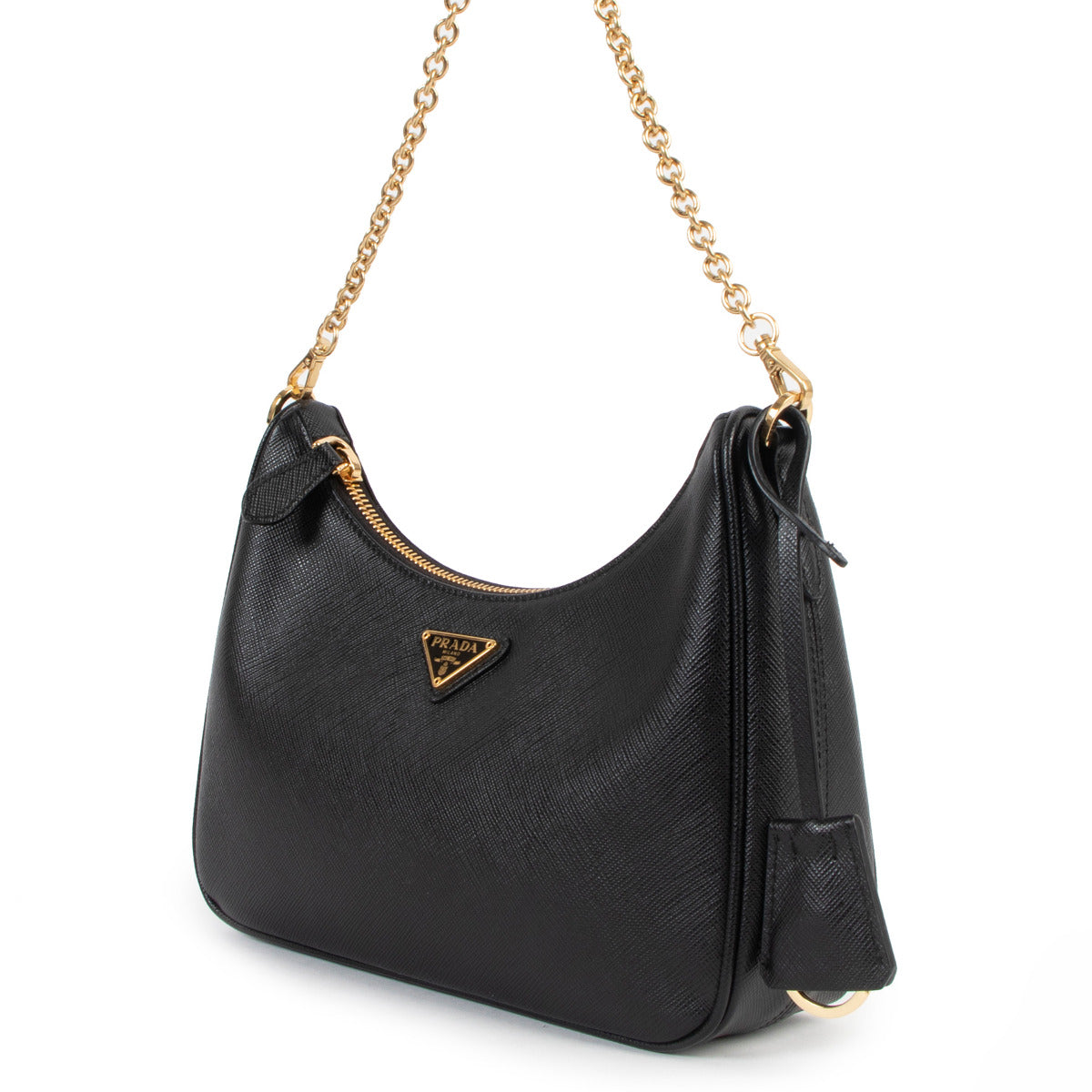 Sac bandoulière Prada Re-Edition 2005 en cuir Saffiano noir