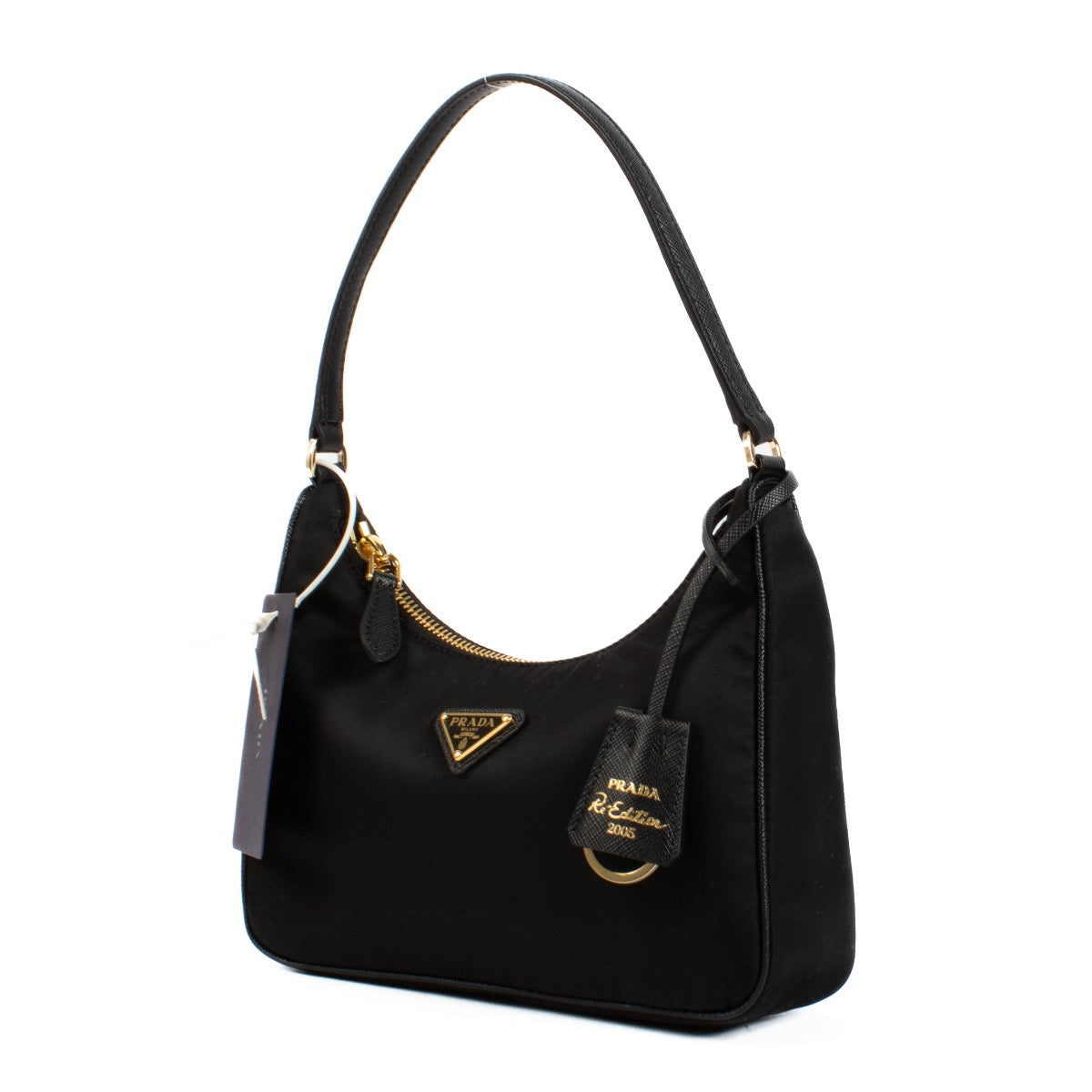 Shop safe online at Labellov in Antwerp and Knokke this 100% authentic second hand Prada Black Nylon Re-Edition 2000 Mini Shoulder Bag