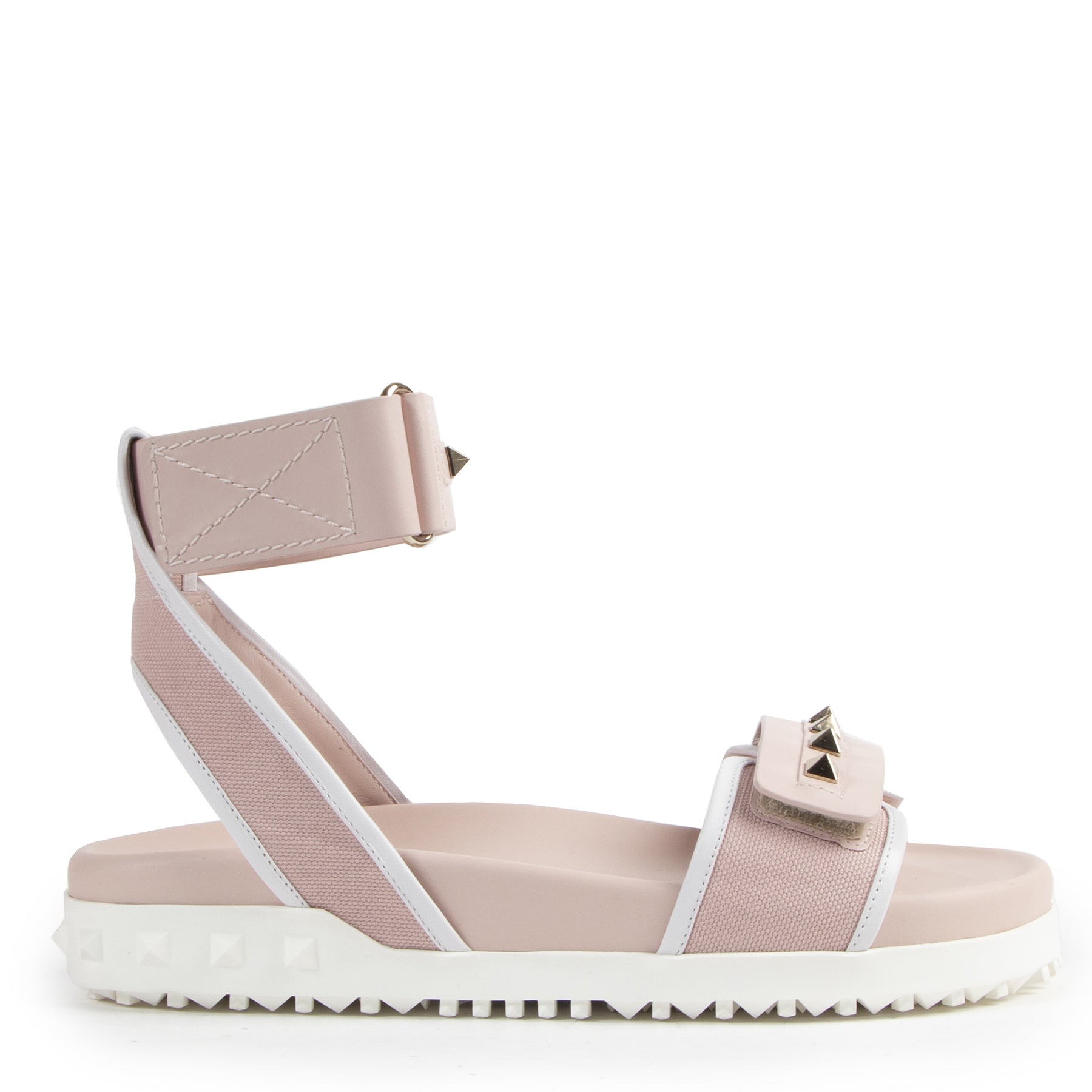 Valentino Garavani Rockstud Pink Sandals for the best price at Labellov secondhand luxury