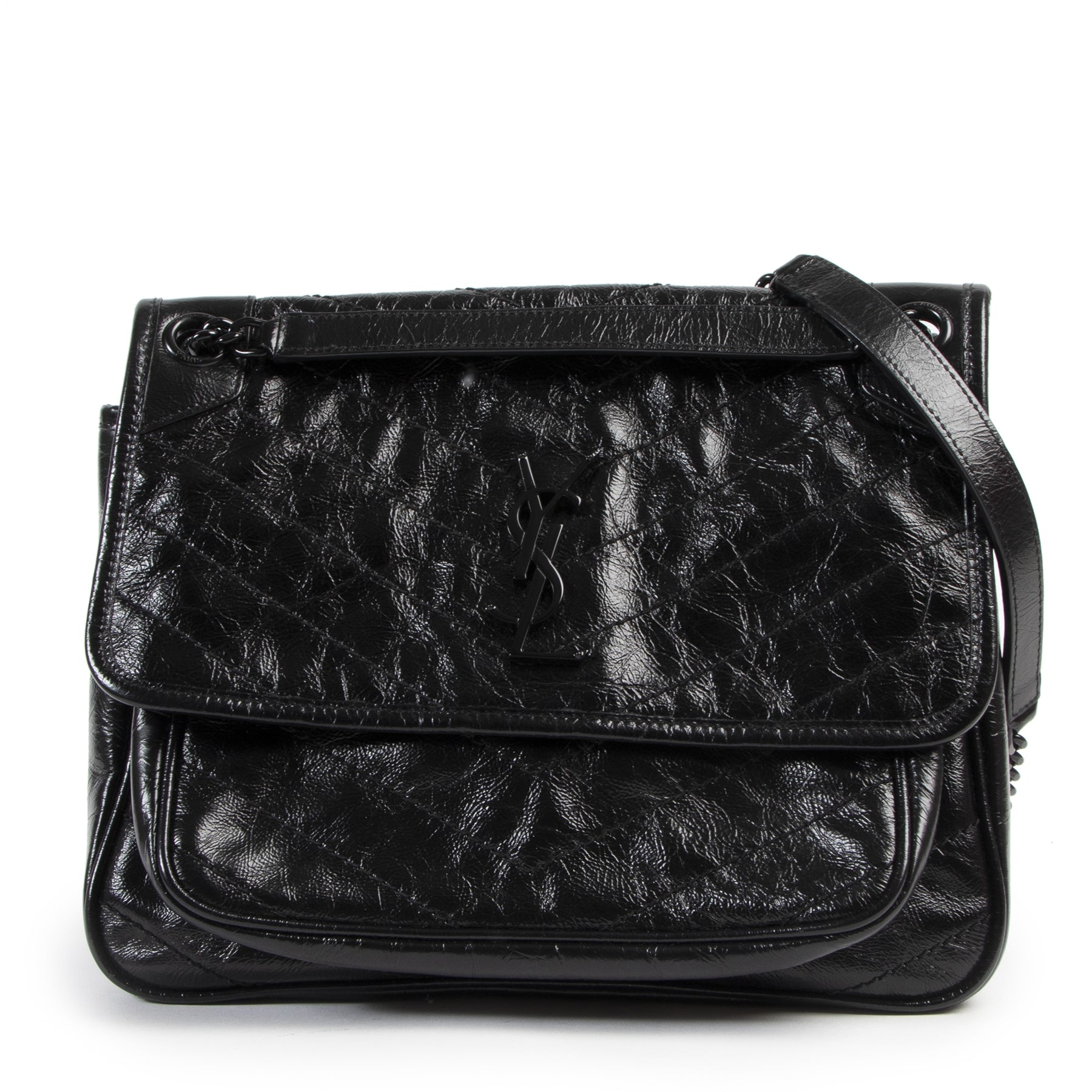 Saint Laurent All Black Medium Niki leather Shoulder Bag