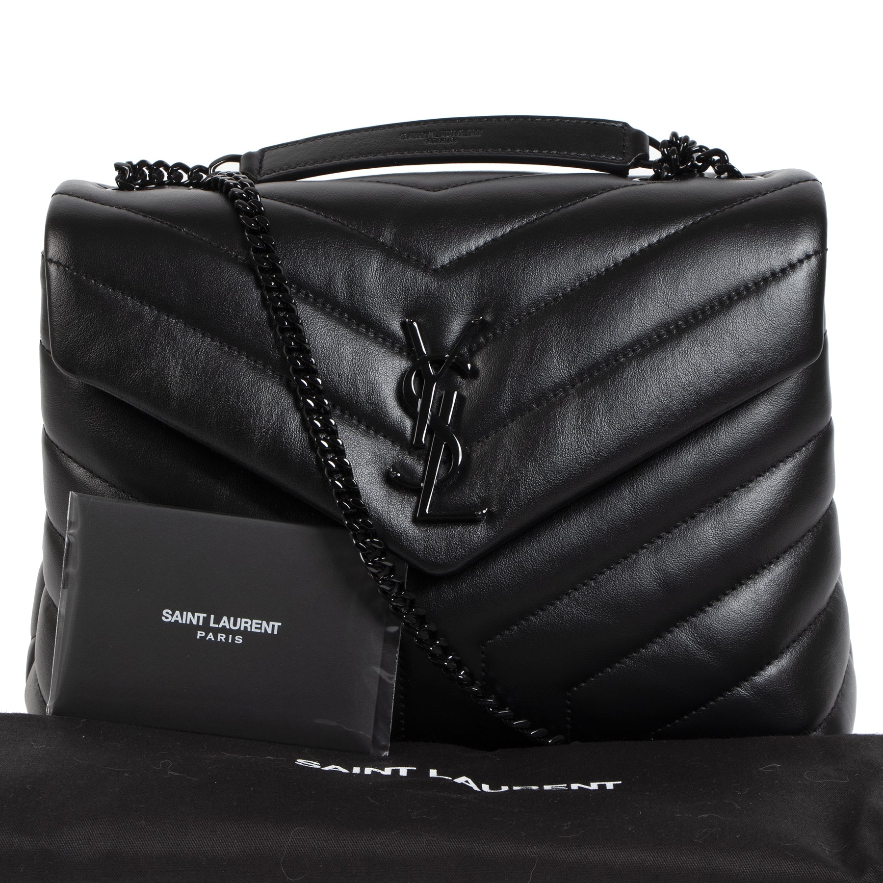 Saint Laurent So Black Loulou Small Matelasse Bag