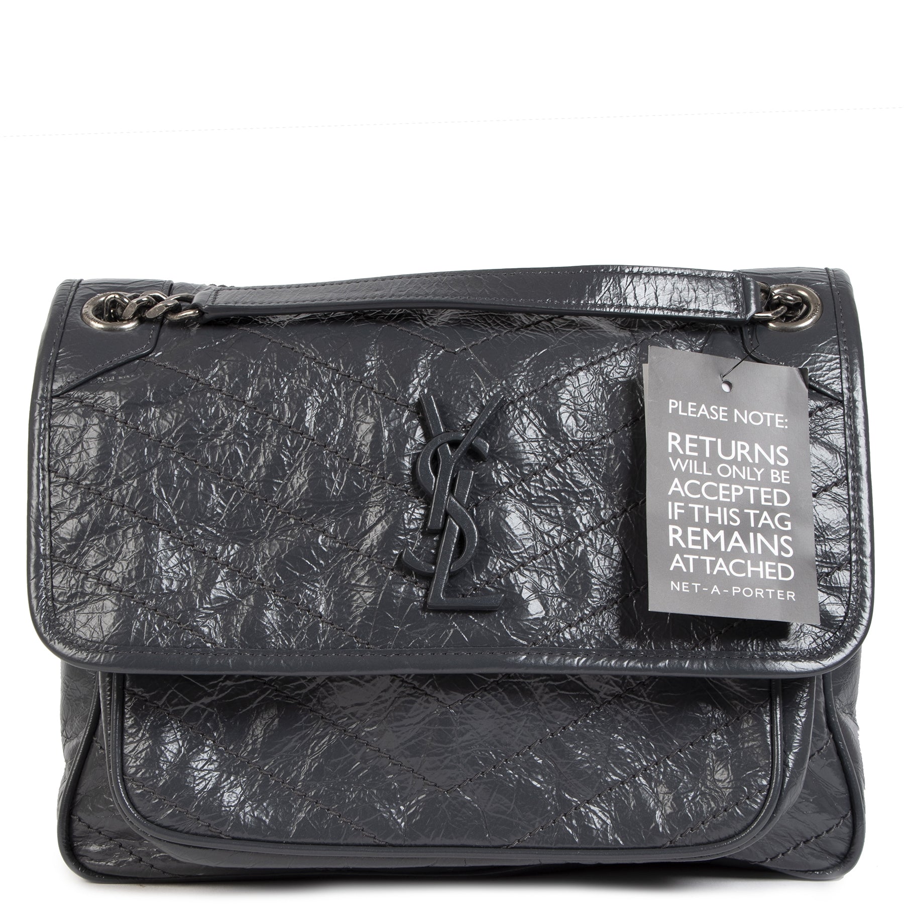 Saint Laurent Medium Grey Niki Shoulder Bag enligne pour le meilleur prix