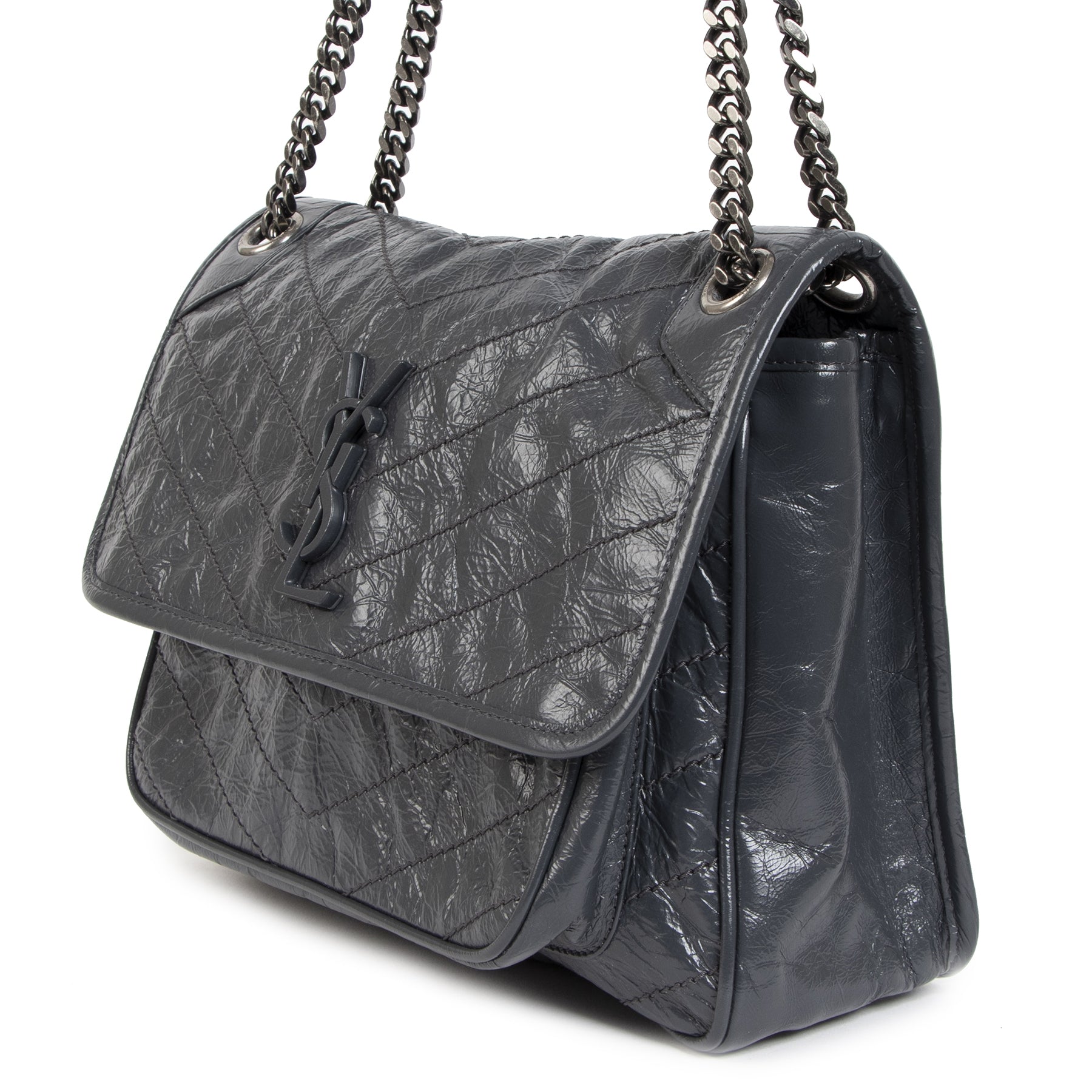 Saint Laurent Medium Grey Niki Shoulder Bag 2dehands voor de beste prijs