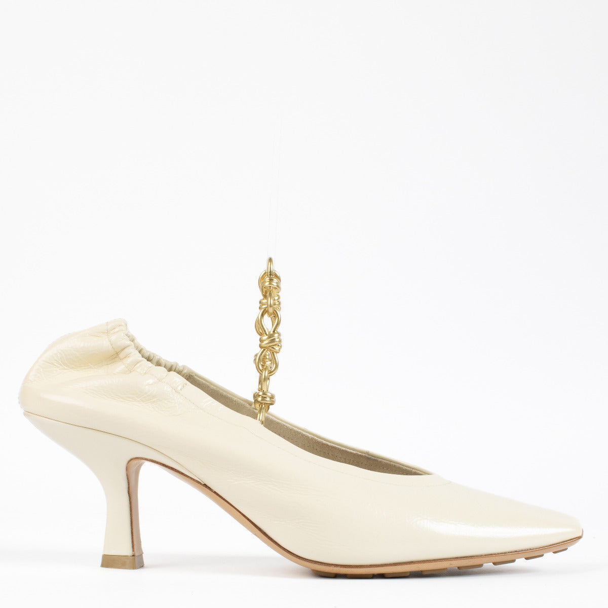 Bottega Veneta Sea Salt Sharp Chain Pumps - size 37