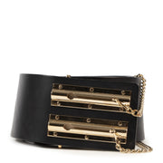 Chanel Wide Black Leather Belt for the best price at Labellov secondhand luxury