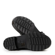Authentic secondhand Chanel Black Leather Chain Link Platform Loafers - Size 38,5 designer shoes fashion luxury vintage webshop safe secure online shopping