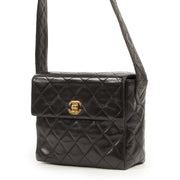 Chanel Black Quilted Lambskin Leather Shoulder Bag