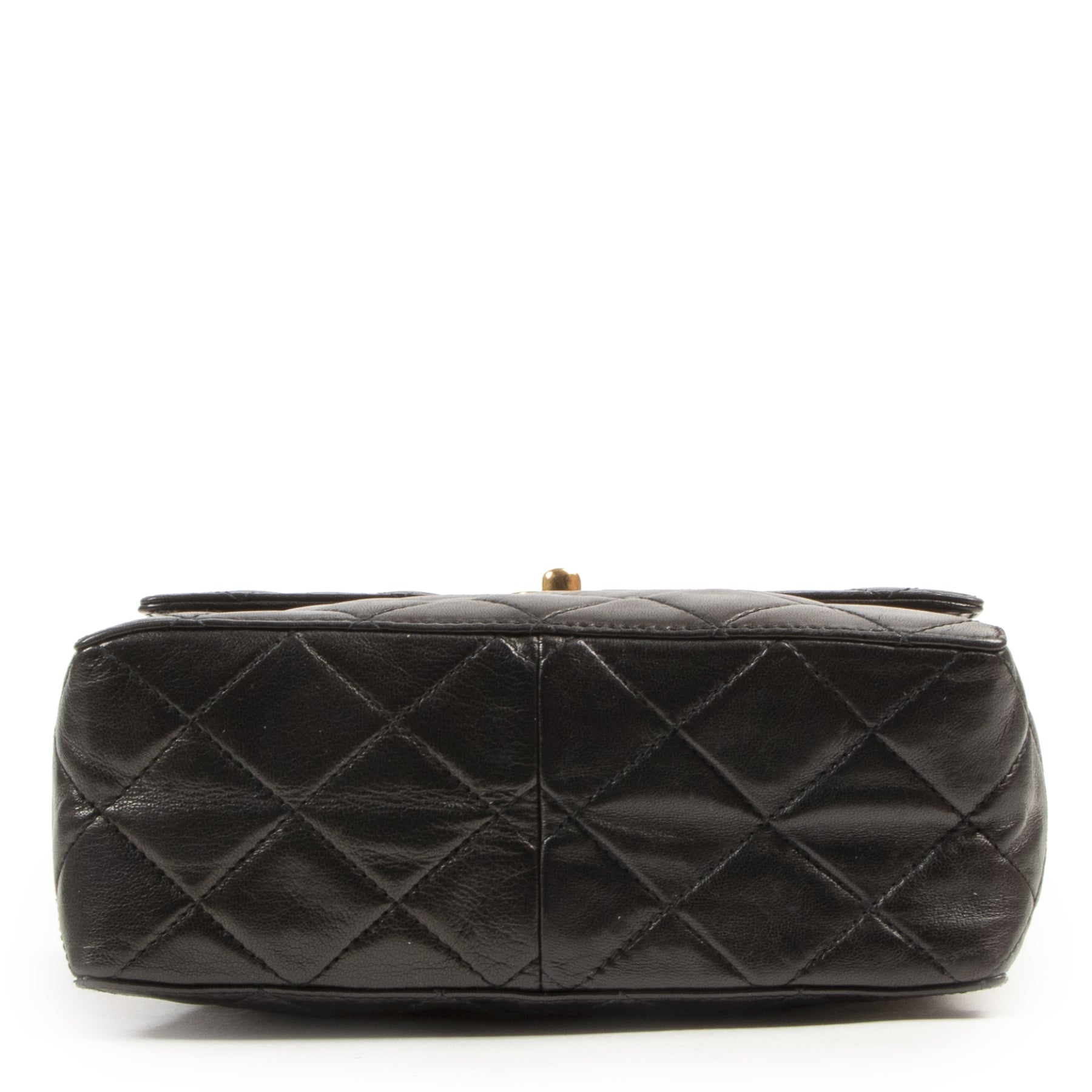 Chanel Black Quilted Lambskin Leather Shoulder Bag