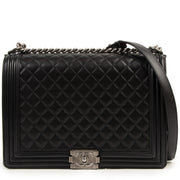 Chanel Black Large Boy Bag PHW for the best price online at Labellov