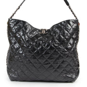 Authentic secondhand Chanel Black Quilted Leather Shopping Tote Bag designer bags fashion luxury vintage webshop safe secure online shopping
