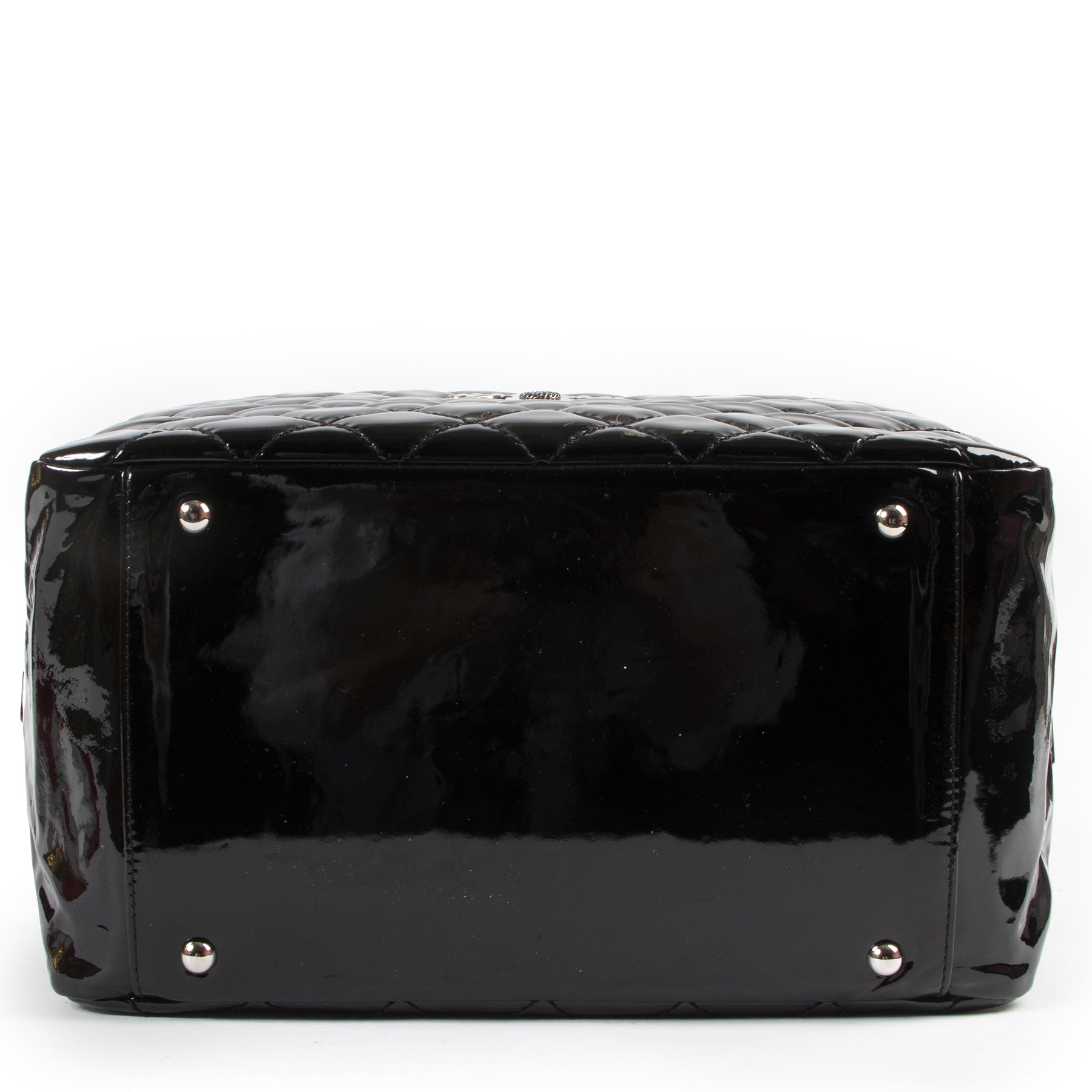 Chanel Black Quilted Patent Leather Shoulder Bag
