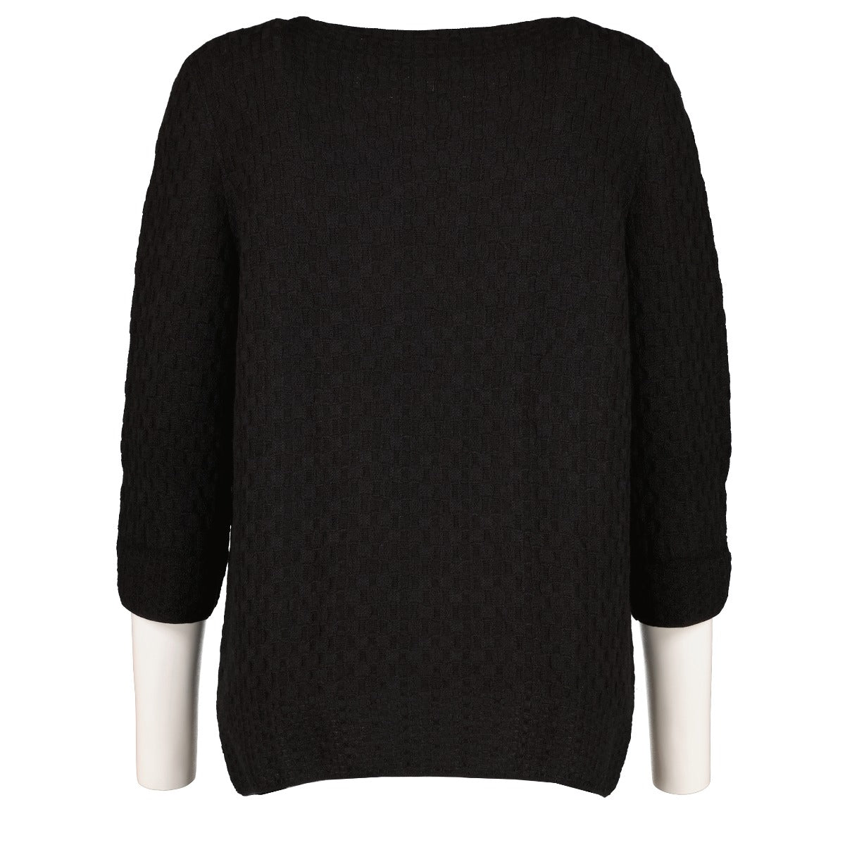Chanel 18A Black Cashmere Blend Ikari Button Sweater