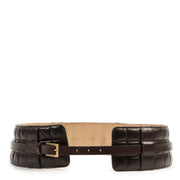 Chanel Brown Matelasse Waist Belt - size 80