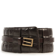 Chanel Brown Matelasse Waist Belt - size 80