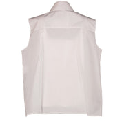 Chanel La Pausa White Cotton Sleeveless Shirt