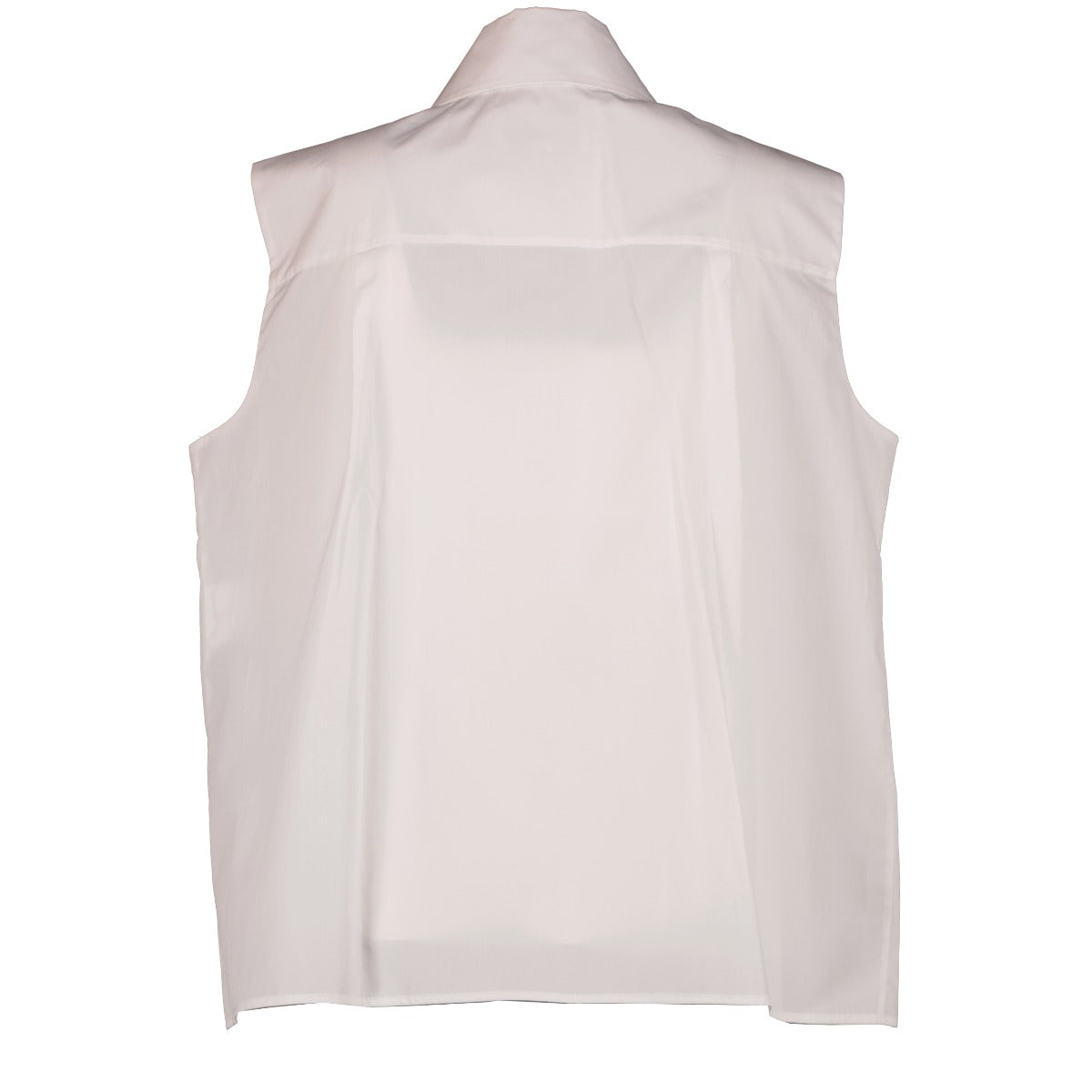 Chanel La Pausa White Cotton Sleeveless Shirt