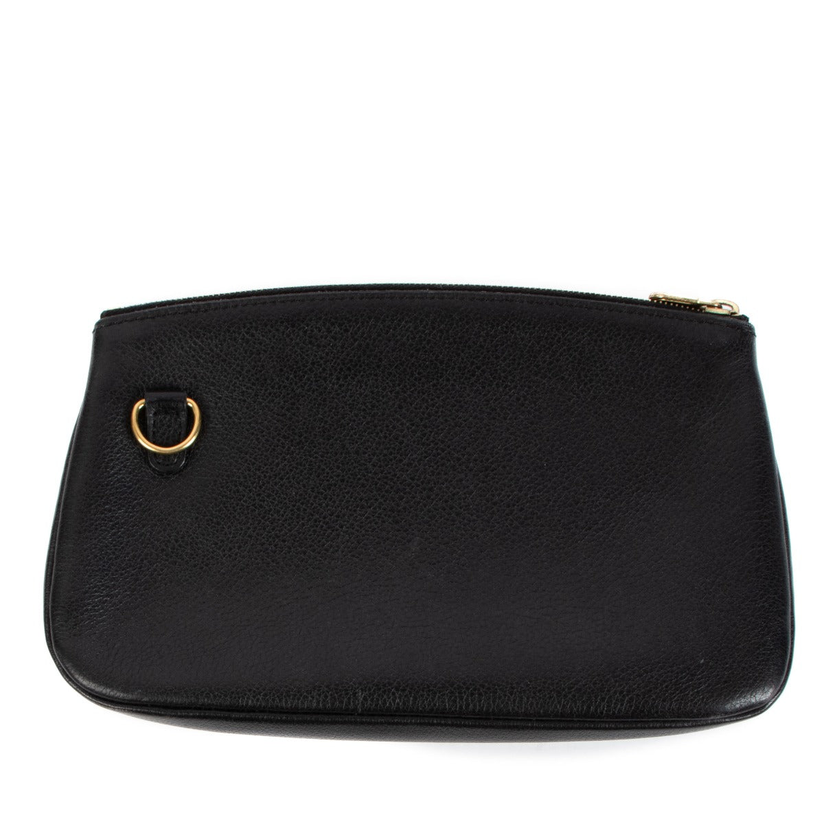 Delvaux Zwart Leren Pochette