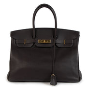 Authentieke Tweedehands Hermès Birkin 35 Ebene Fjord GHW juiste prijs veilig online shoppen luxe merken webshop winkelen Antwerpen België mode fashion