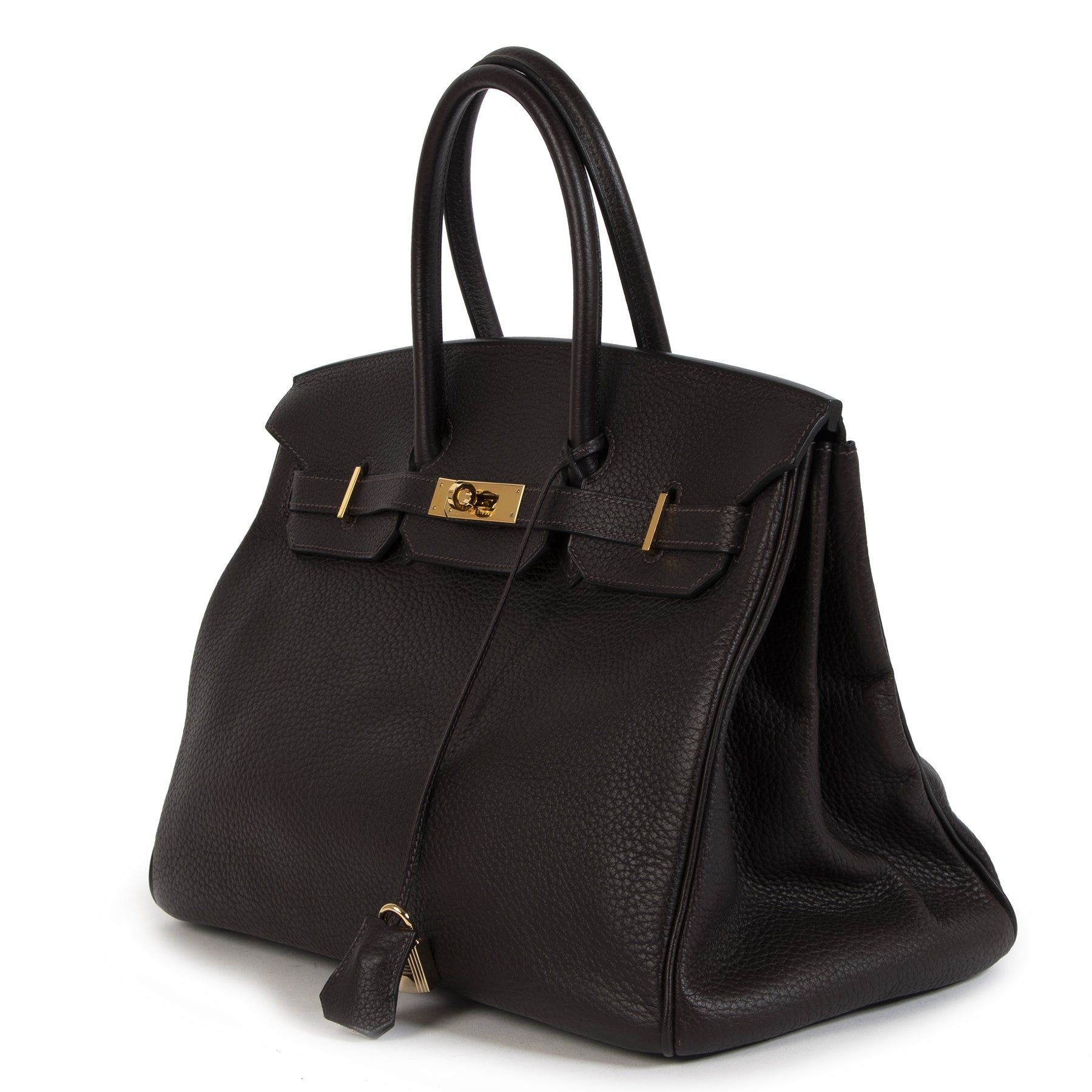 Authentic secondhand Hermès Birkin 35 Ebene Fjord GHW designer bags accessories shoes clothing luxury vintage webshop designer brands safe secure online shopping fashion worldwide shipping