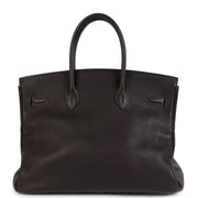 Authentic secondhand Hermès Birkin 35 Ebene Fjord GHW designer bags accessories shoes clothing luxury vintage webshop designer brands safe secure online shopping fashion worldwide shipping