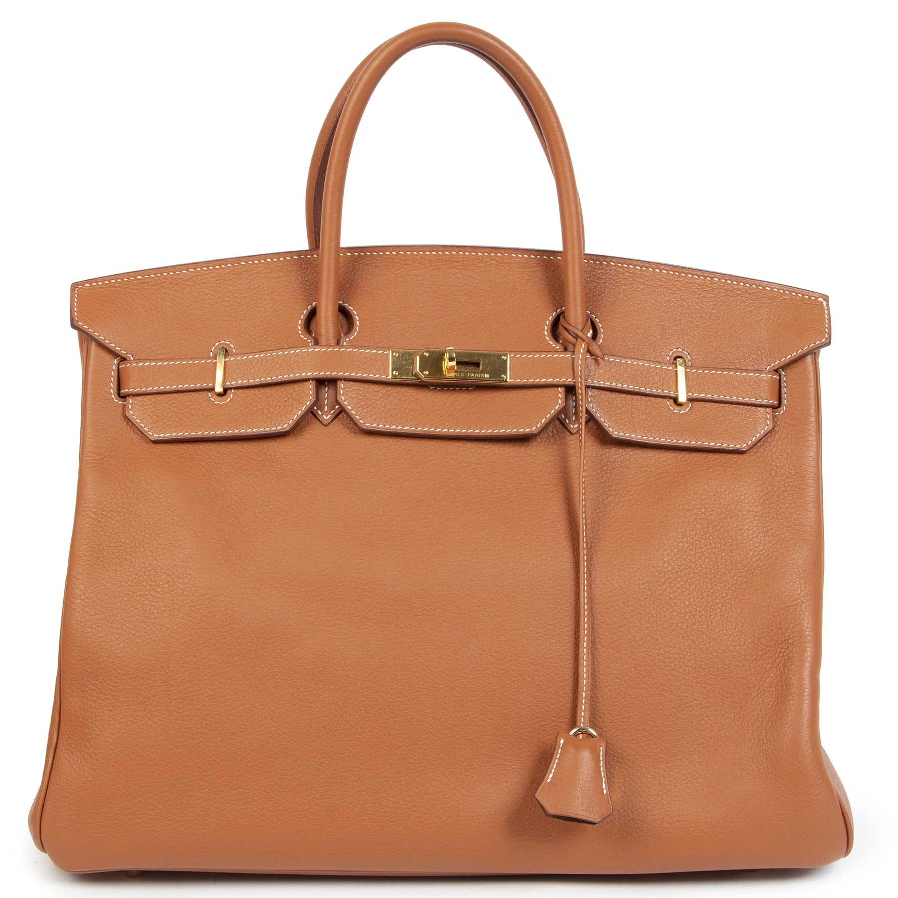 Authentieke tweedehands Hermès Birkin 40 Clemence Taurillon GHW aan de juiste prijs veilig online bij LabelLOV webshop luxe merken winkelen Antwerpen België mode